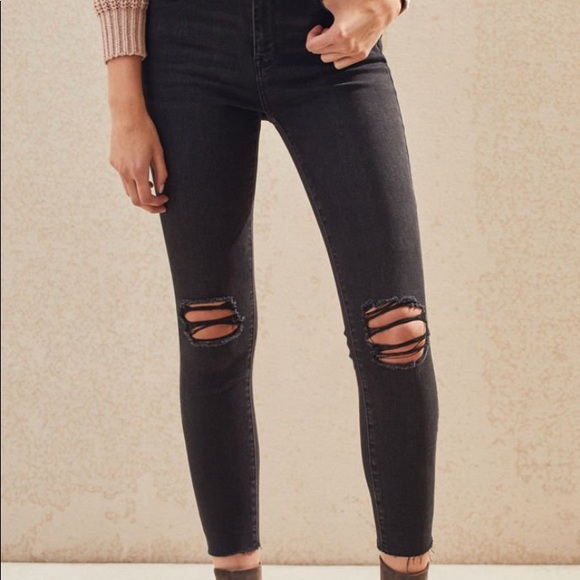 black ankle jeggings